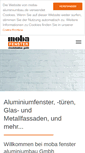Mobile Screenshot of moba-aluminiumbau.de